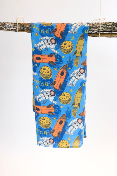 Astronaut Muslin Swaddle Blankets