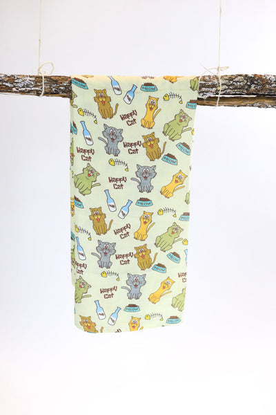 Cat Muslin Swaddle Blanket