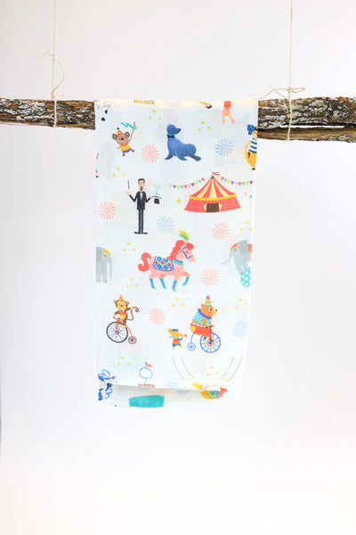 Circus Muslin Swaddle Blanket